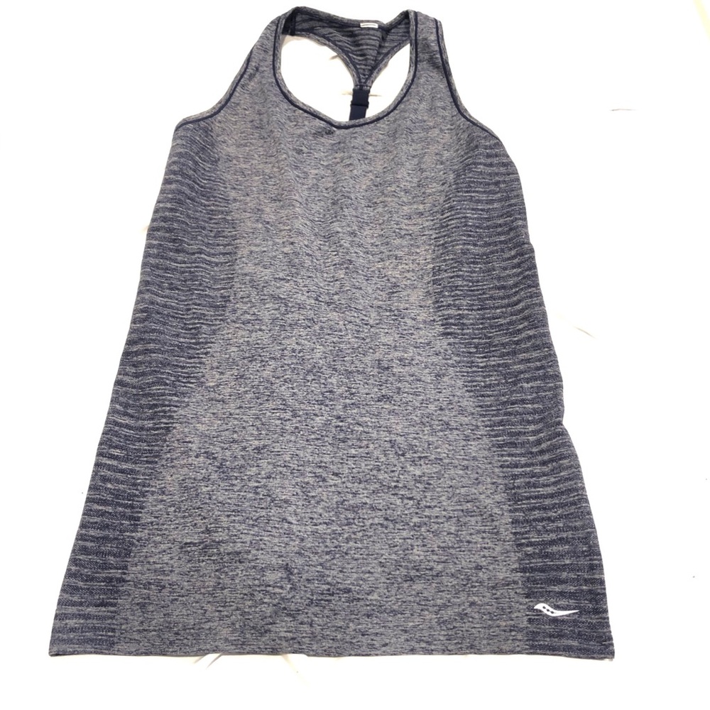 Saucony Blue Running Workout Tank Top Racerback